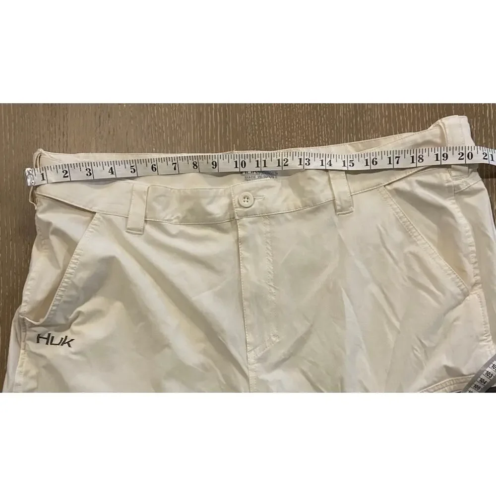 Huk Performance Fabrics Fishing Shorts Men's XXL‎ Cargo Zipper Pockets